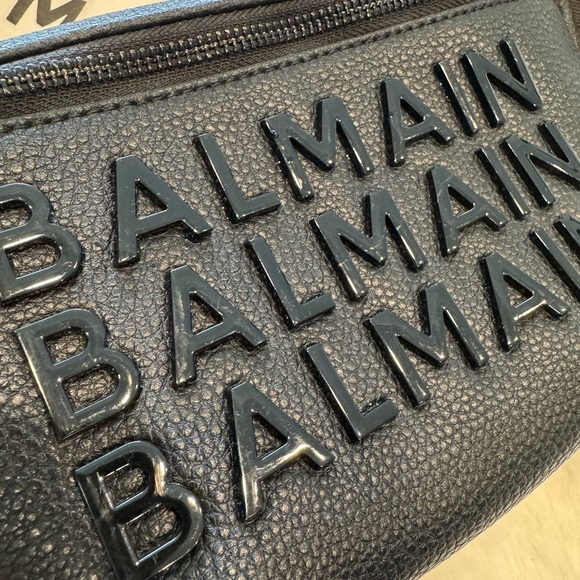 Balmain Paris Black Leather Bum Bag - Picture 12 of 13